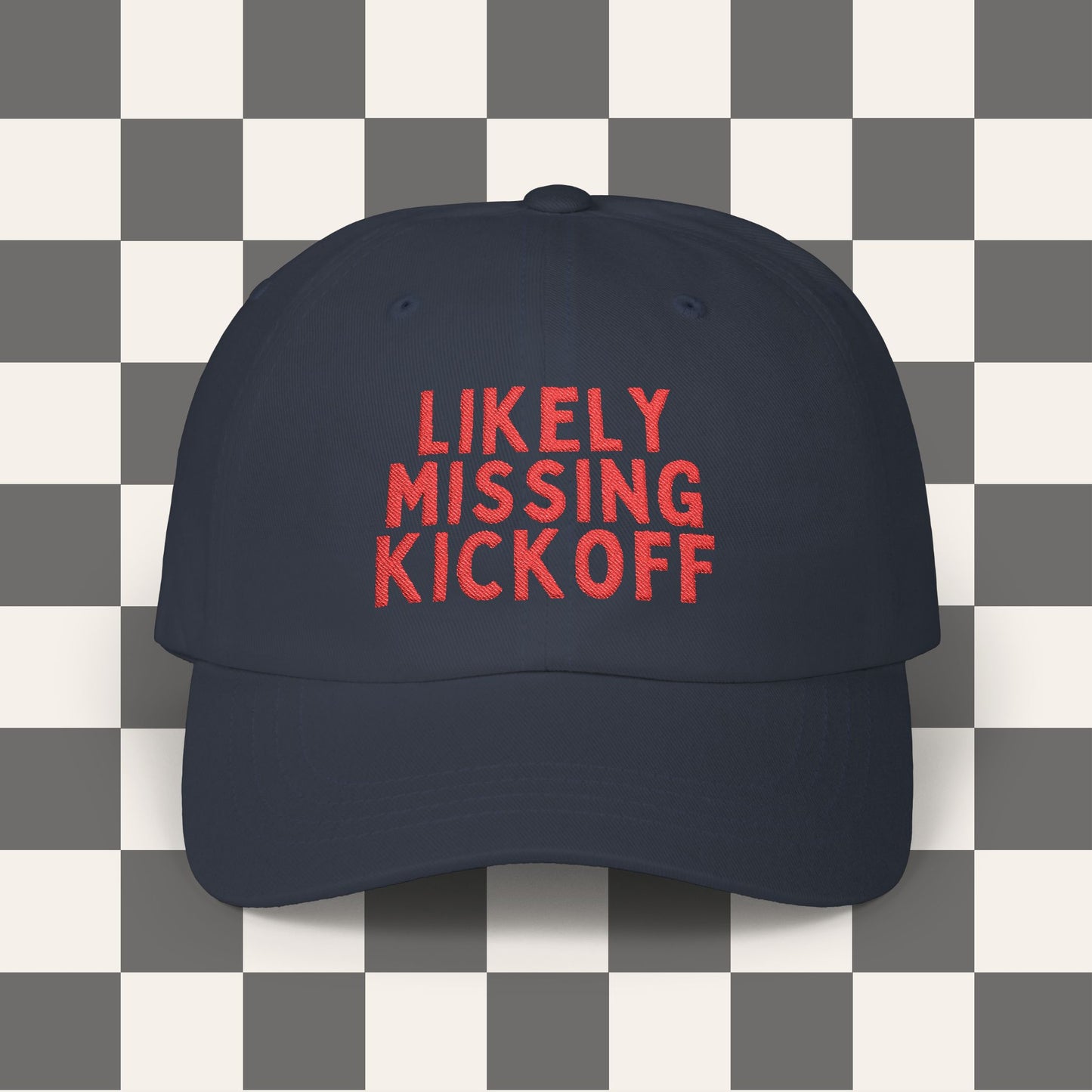 Likely Missing Kickoff Dad Hat | Embroidered Hat, Game Day Hat, Cute Game Day, Game Day Outfit, Tailgate Outfit, Funny Football