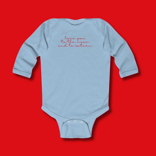 Love You Script Unisex Valentine Baby Onesie