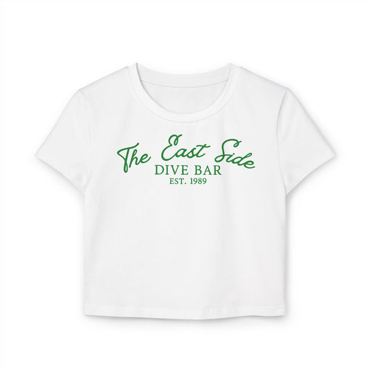 Dive Bar On The East Side Baby Cropped Tee