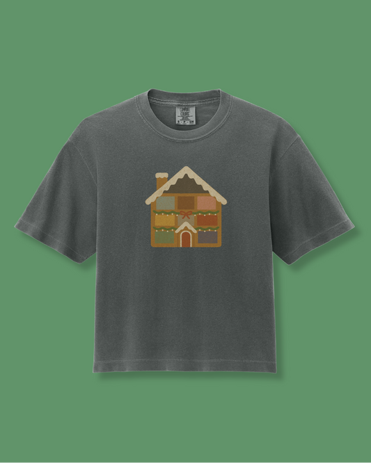 Lover Gingerbread House Cropped Tee