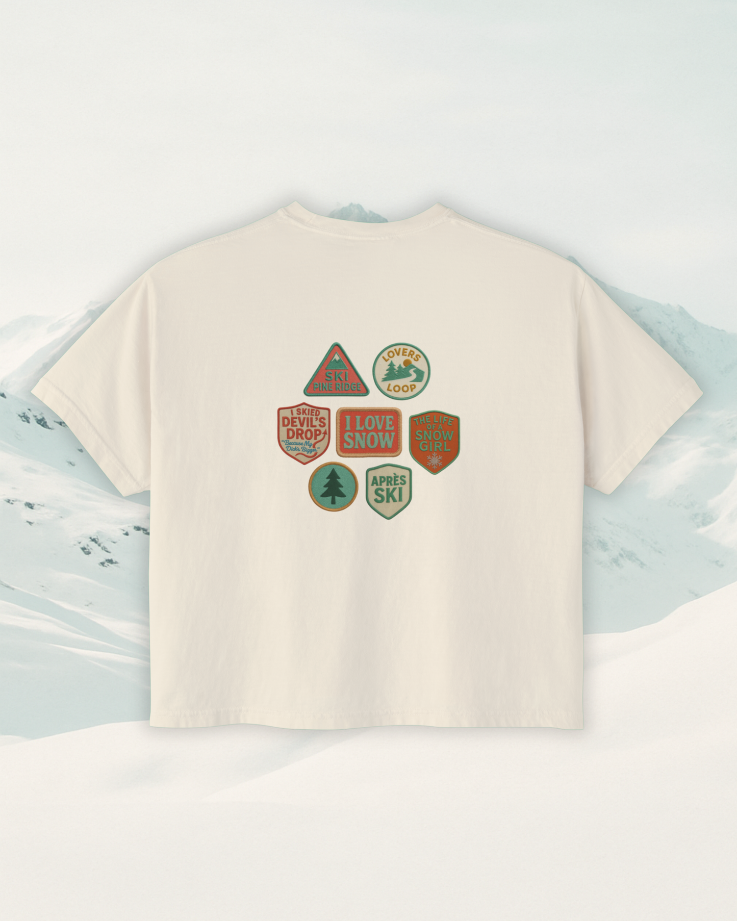Pine Ridge Ski Club Patch Boxy Tee