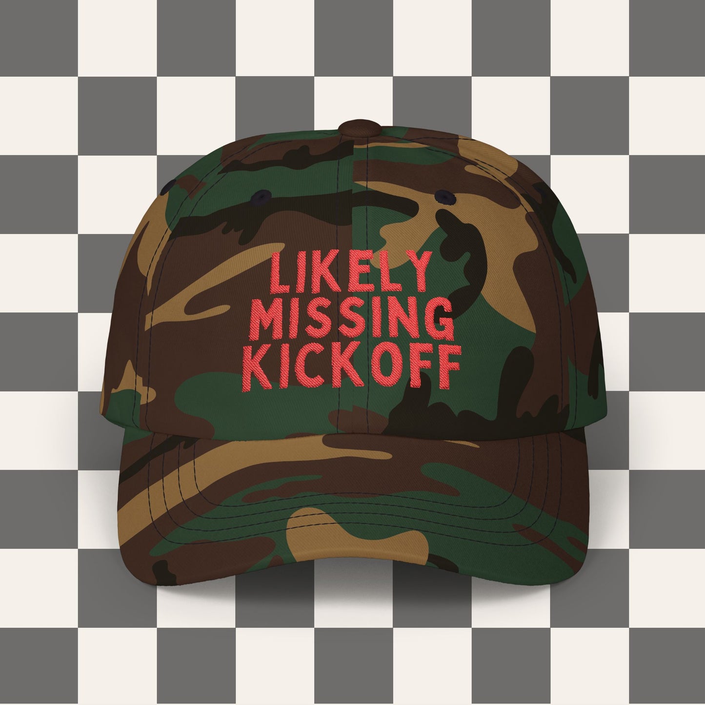 Likely Missing Kickoff Dad Hat | Embroidered Hat, Game Day Hat, Cute Game Day, Game Day Outfit, Tailgate Outfit, Funny Football