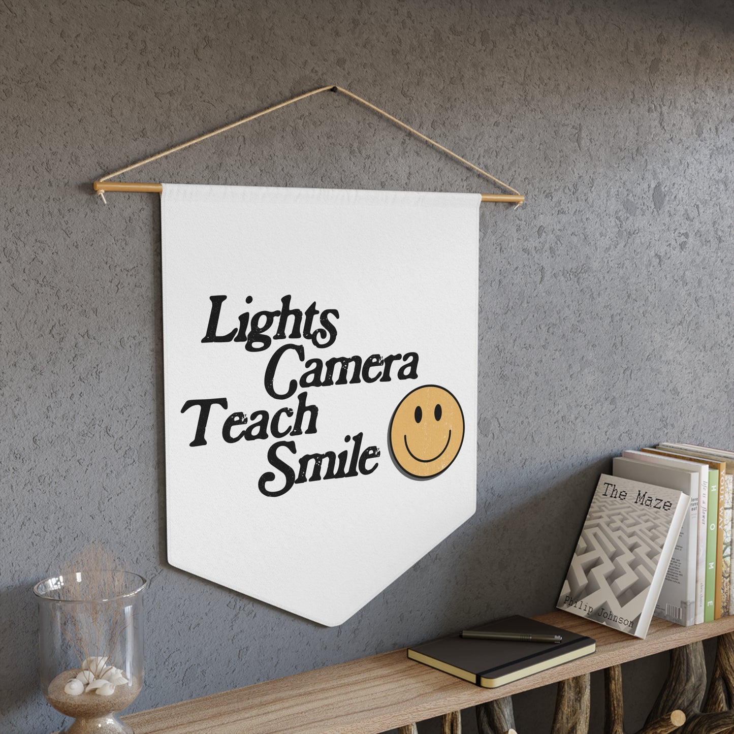 Ligts Camera Teach Smile Classroom Pennant