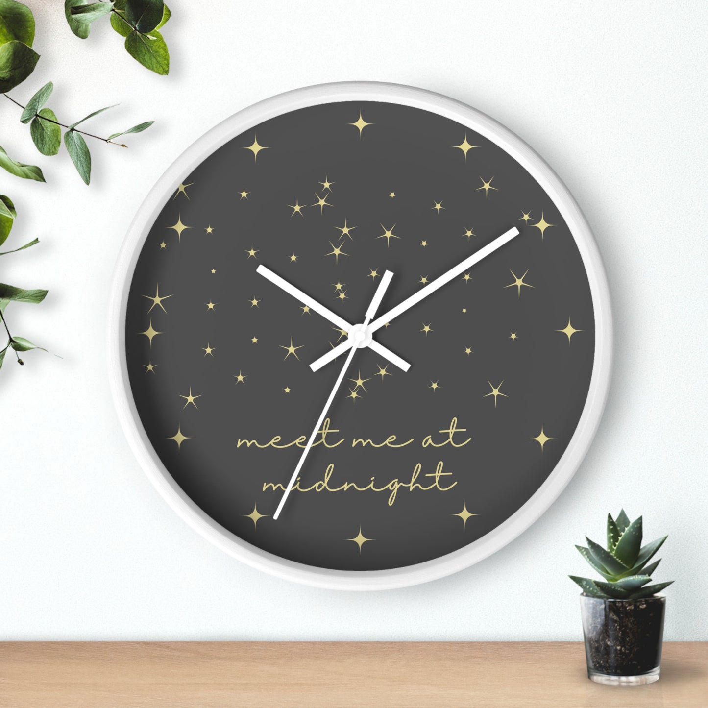 Midnights Clock | Night Sky Gray