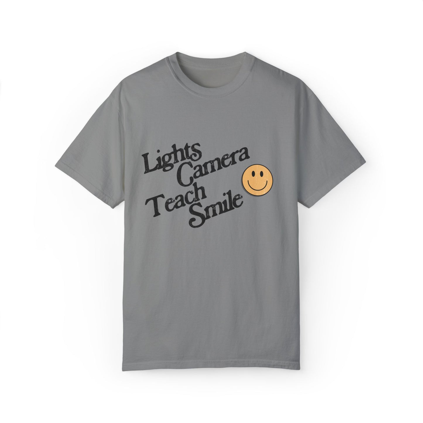 Lights Camera Teach Smile Tee