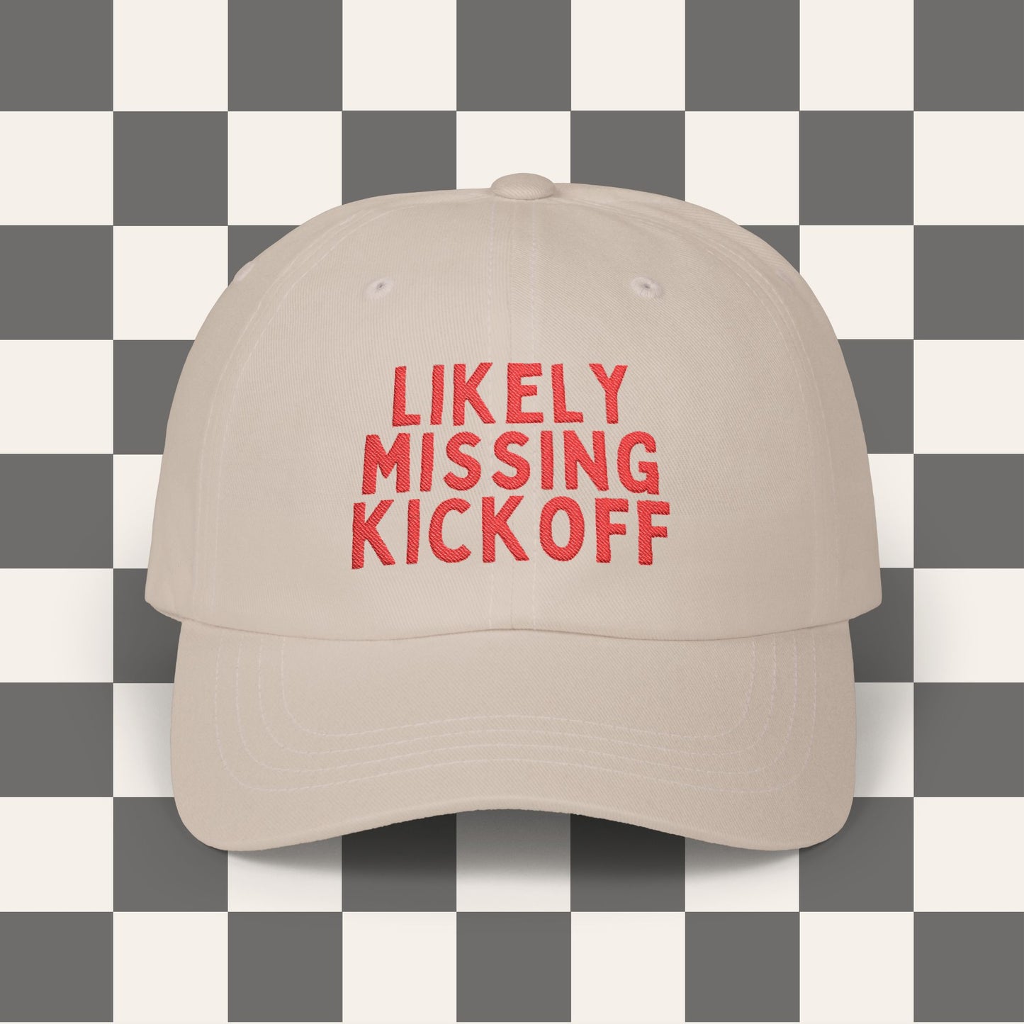 Likely Missing Kickoff Dad Hat | Embroidered Hat, Game Day Hat, Cute Game Day, Game Day Outfit, Tailgate Outfit, Funny Football