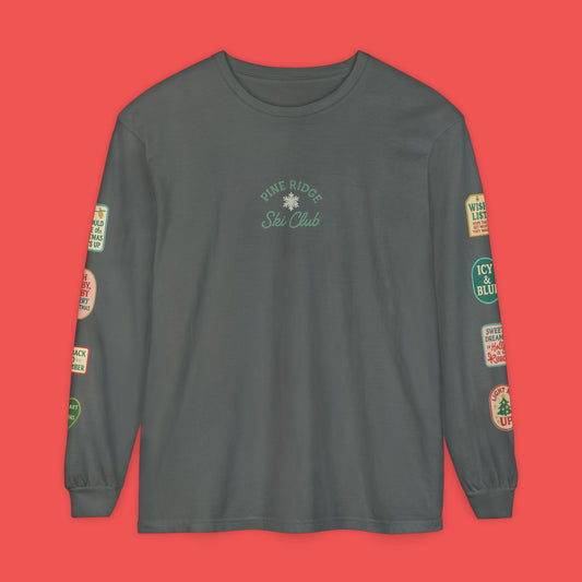Copy of Pine Ridge Ski Club Patch Long Sleeve Tee