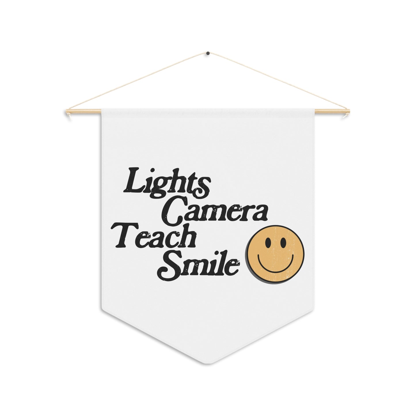 Ligts Camera Teach Smile Classroom Pennant