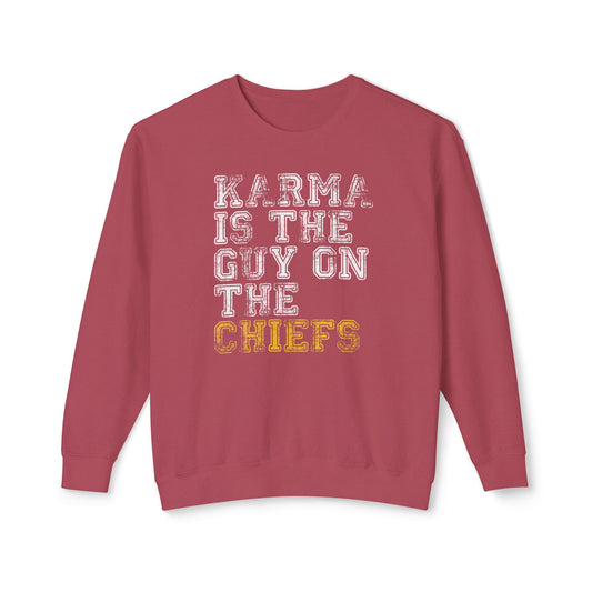 Karma Is The Guy On The Chiefs Distressed Crewneck