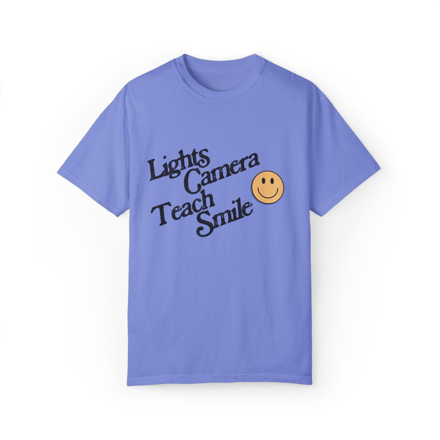 Lights Camera Teach Smile Tee