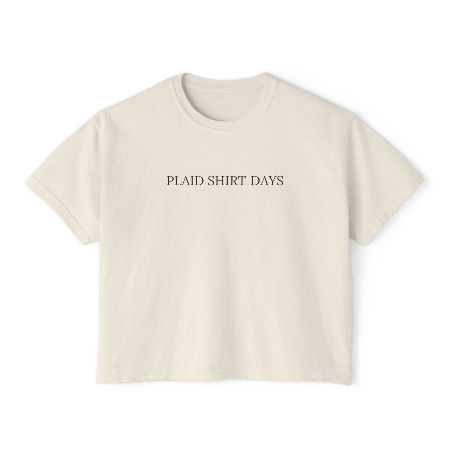 Plaid Shirt Days Cropped Tee