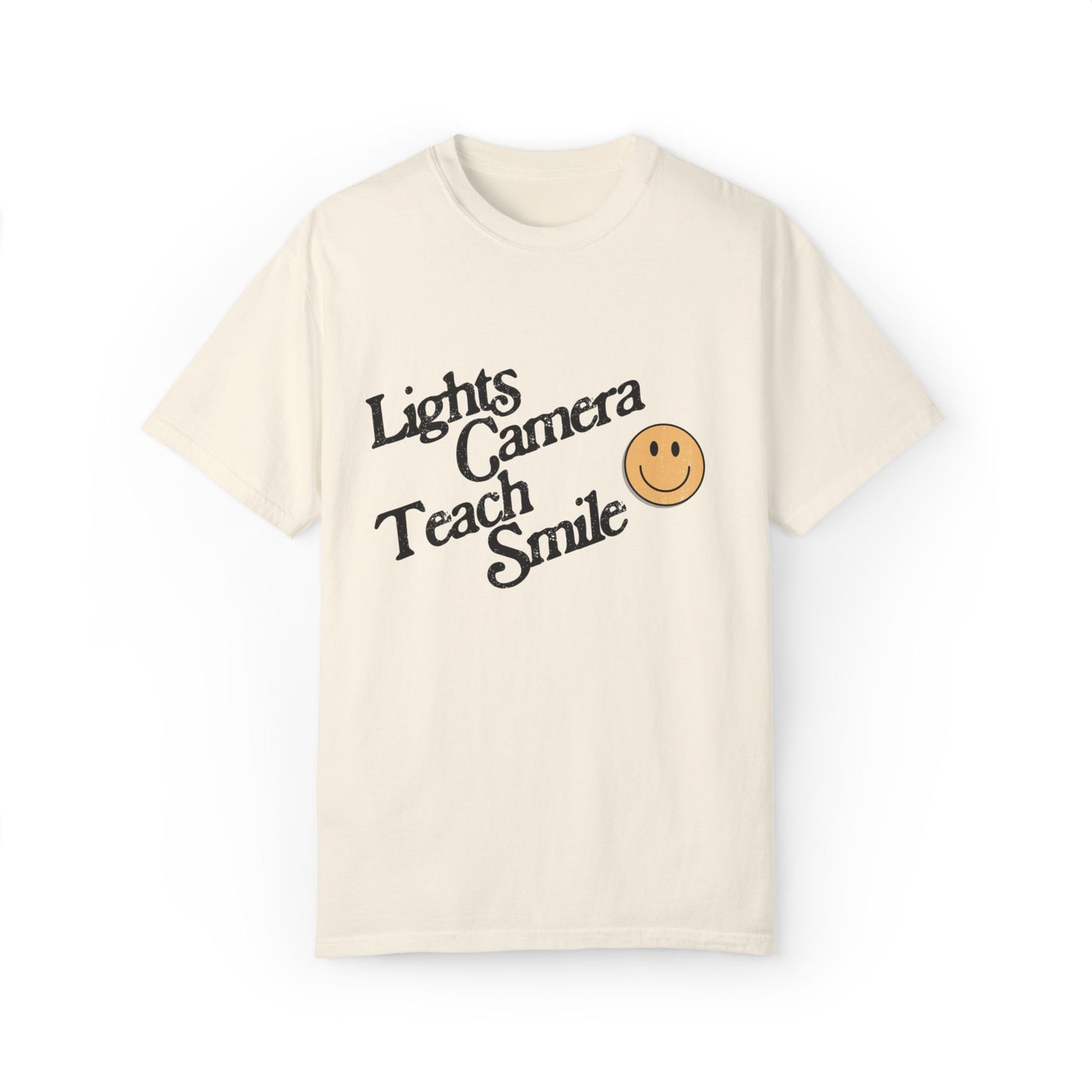 Lights Camera Teach Smile Tee