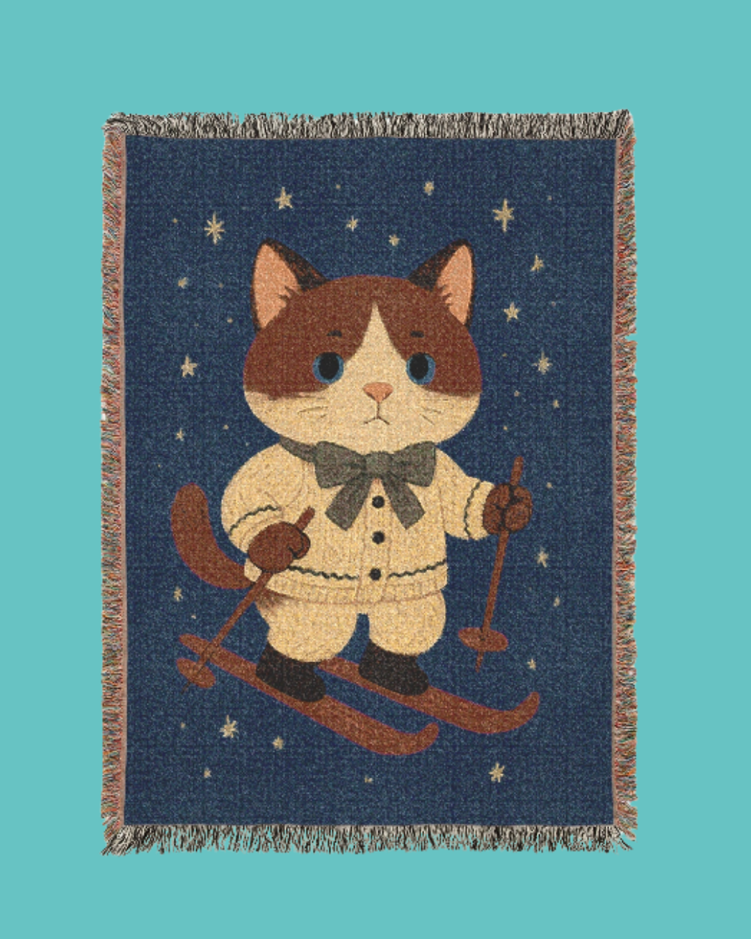 Cardigan Cat Plush Blanket