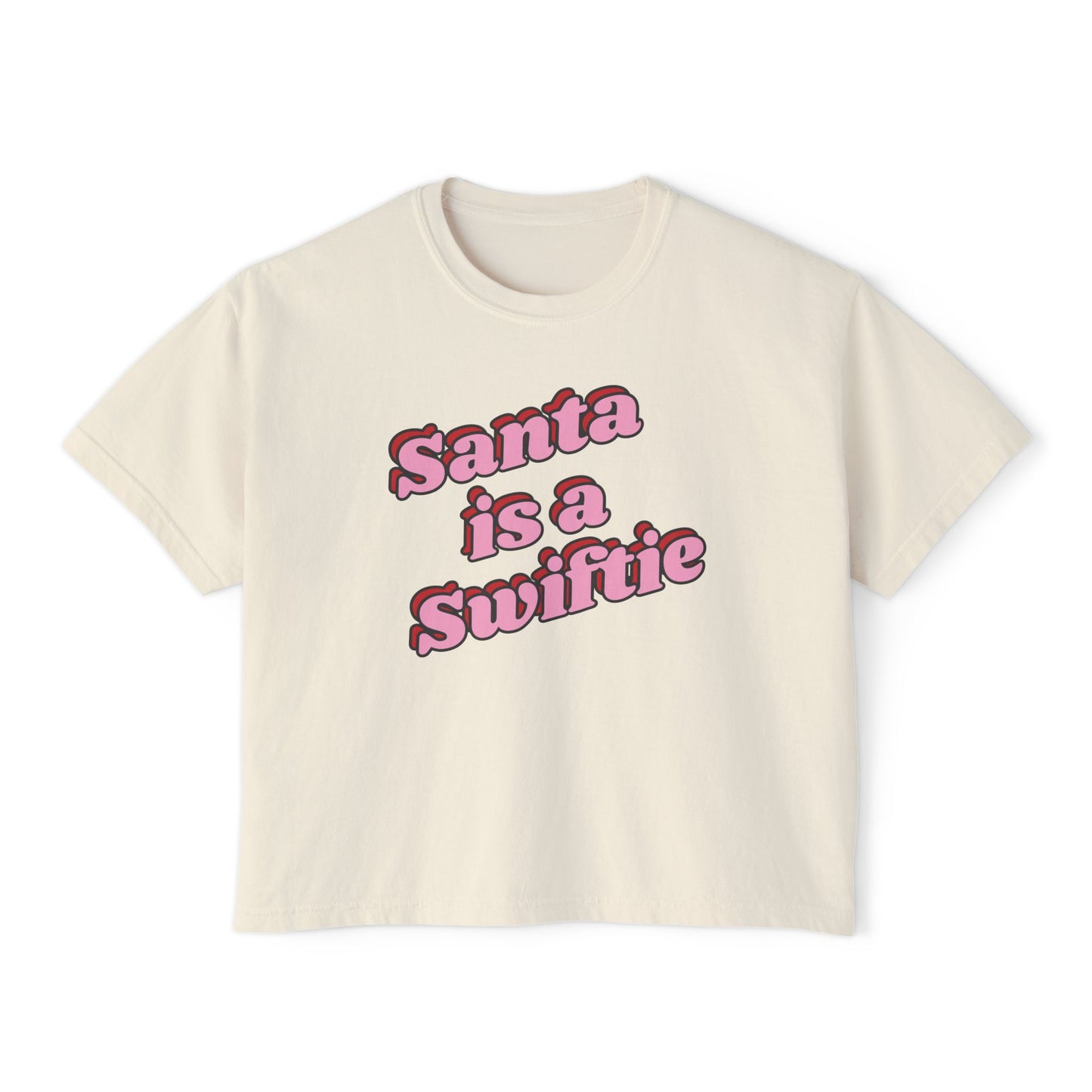 Santa Is a Swiftie Cropped Tee