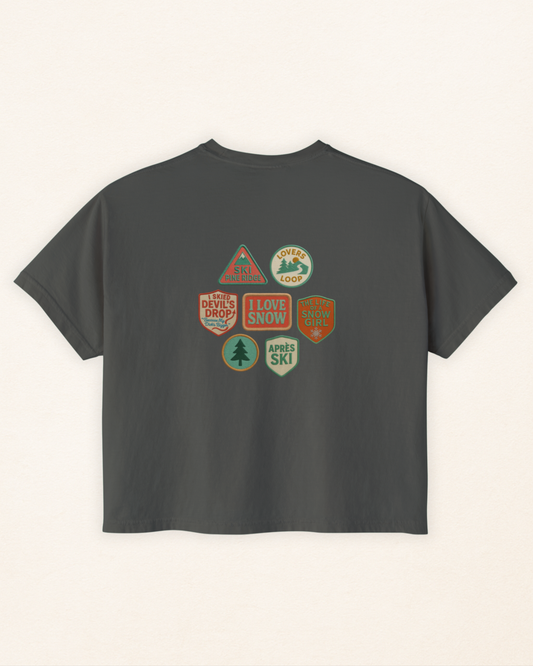Pine Ridge Ski Club Patch Boxy Tee