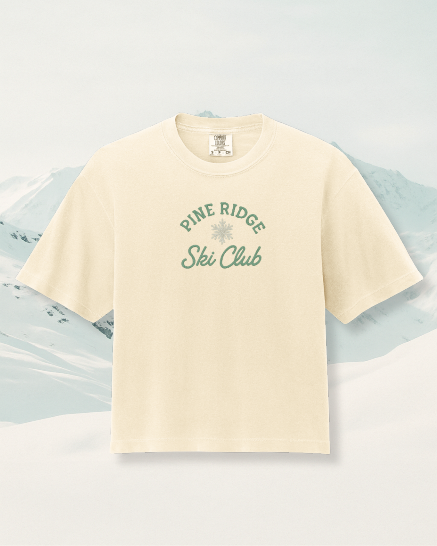 Pine Ridge Ski Club Patch Boxy Tee