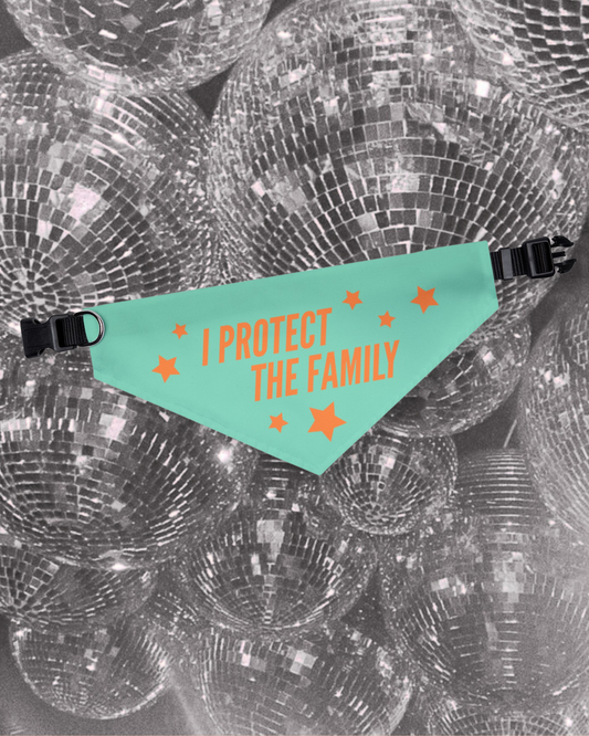 I Protect The Family Pet Bandana Collar